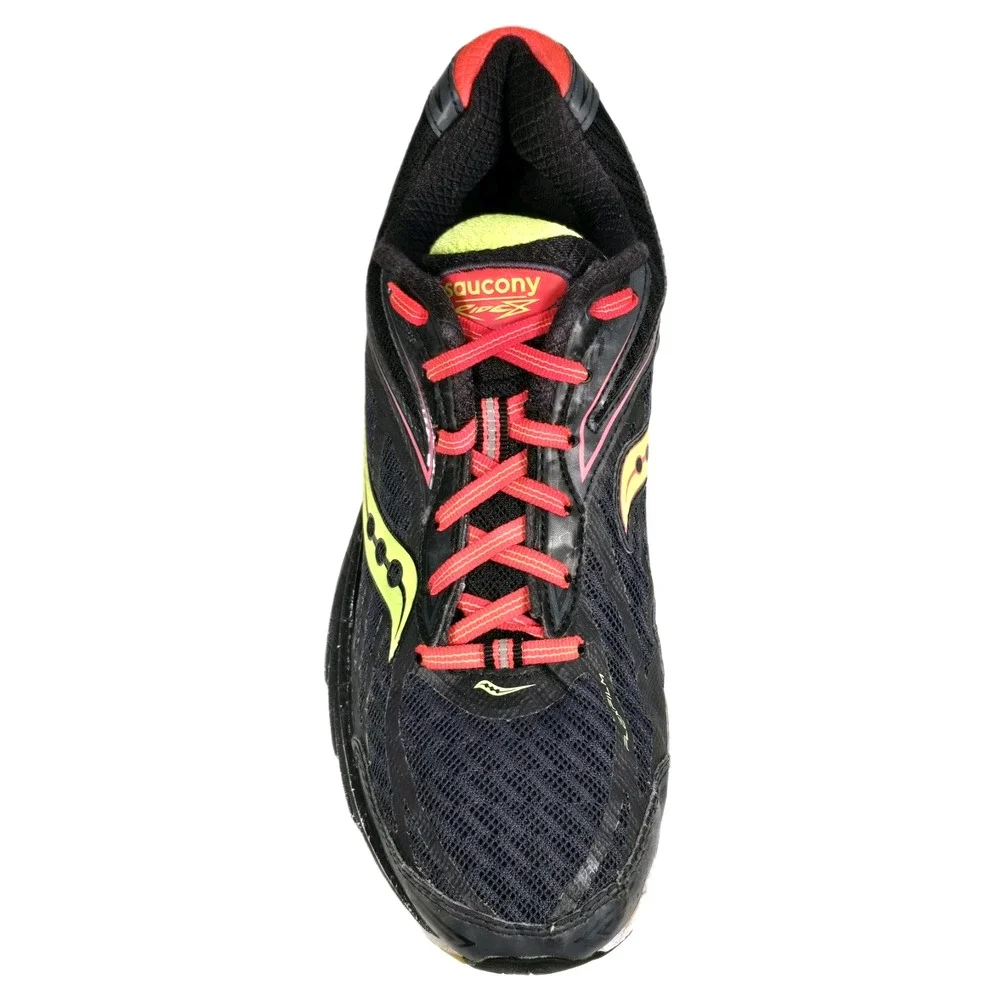 Saucony Ride 8 Women's Running Shoes Black Neon Yellow & Orange Size 10 S10273-4
